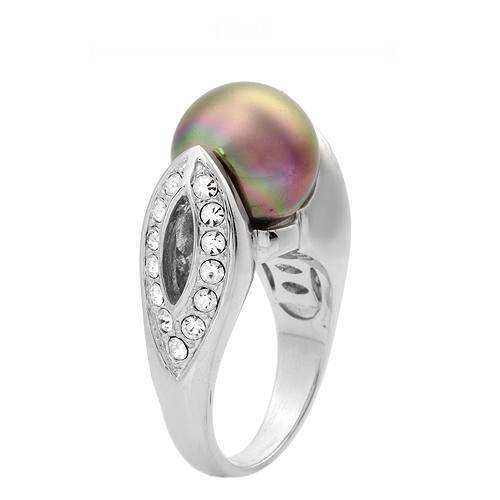 LAUREN G. ADAMS-12MM GREY PEARL RING 925 S/S-sz7